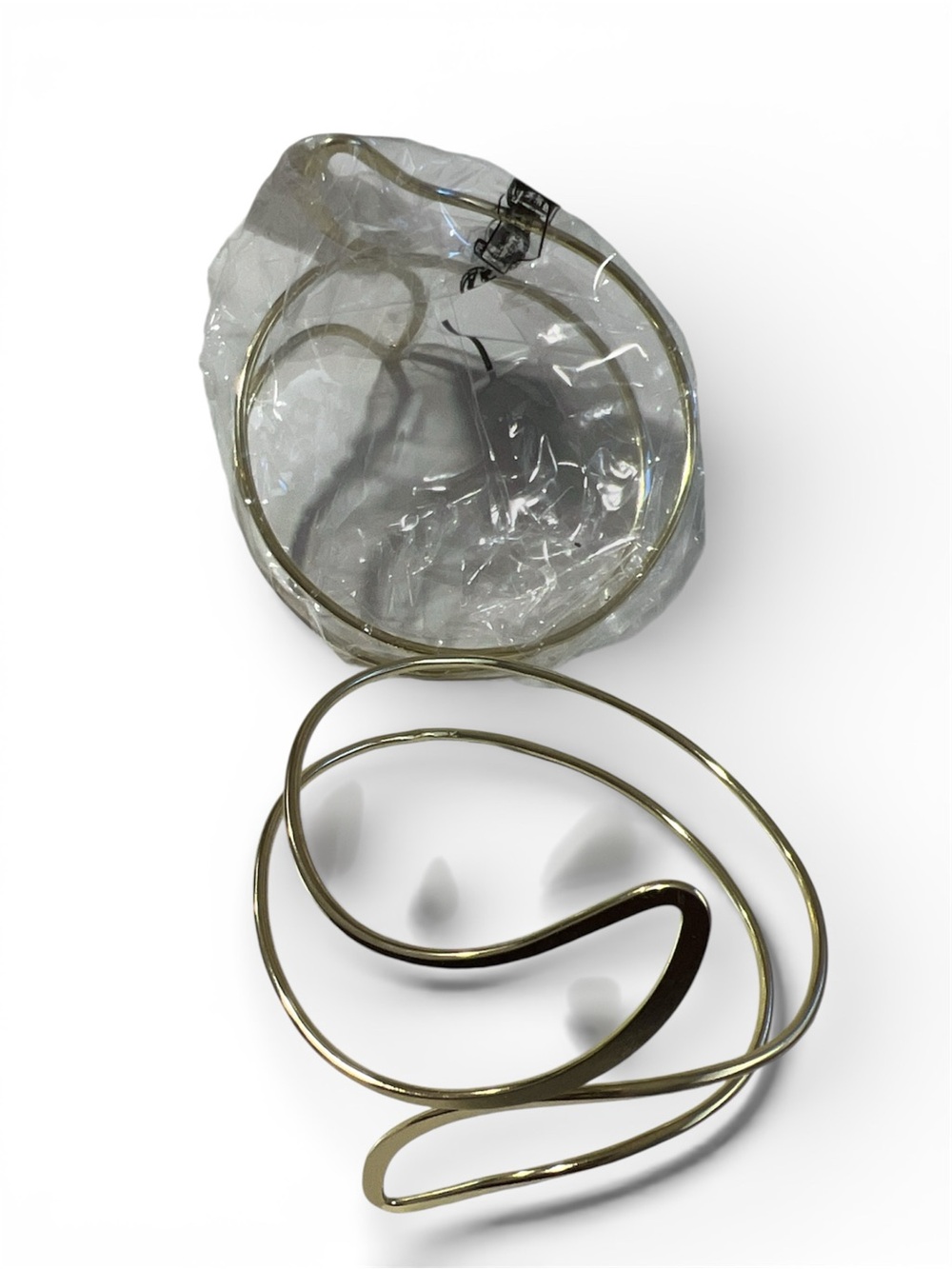 Gold Metal Sculptural Bracelet